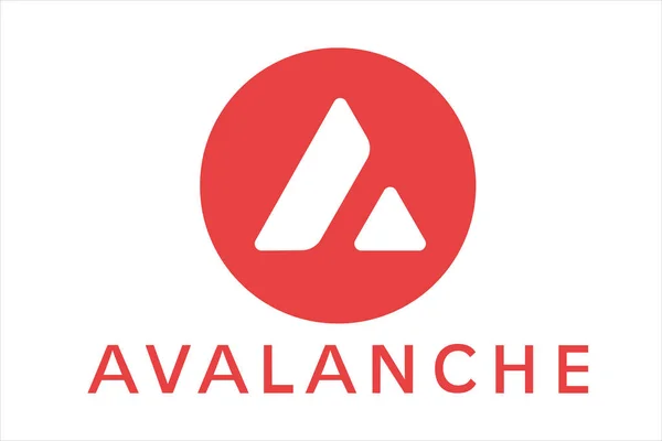 Vektorbild Avalanche Kryptovaluta Informationsgrafik — Stockfoto