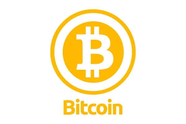 Wektorowy Obraz Kryptowaluta Logo Bitcoin Rozwój Autora Opiera Się Oryginale — Zdjęcie stockowe