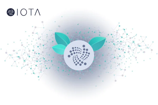 Векторное Изображение Логотипа Iota Криптовалюте Авторская Разработка Белый Фон — стоковое фото