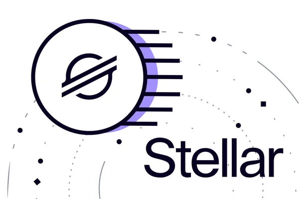 Imagen Vectorial Del Logotipo Criptomoneda Stellar Desarrollo Del Autor Basa — Foto de Stock