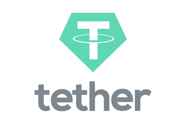 Vektorbild Cryptocurrency Logotypen Tether Författarens Utveckling Bygger Originalet Vit Bakgrund — Stockfoto