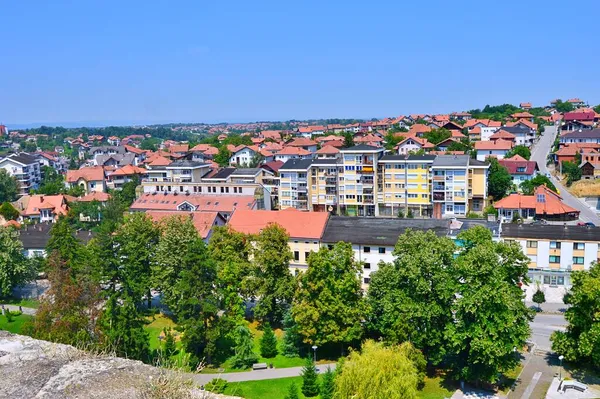 Gradacac Bosnien Och Hercegovina Panoramautsikt Över Staden Gradacac Och Husejnija — Stockfoto