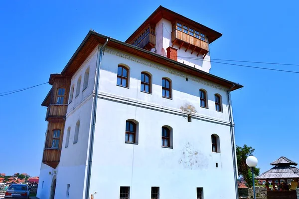 Cidade Superior Com Torre Capitão Husein Gradascevic Castelo Gradacac Cidade — Fotografia de Stock