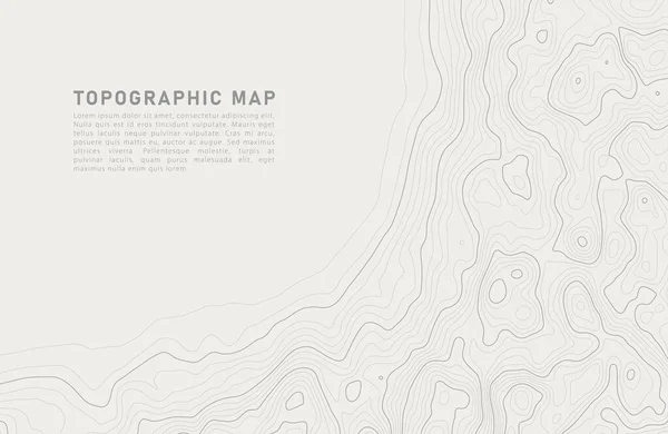 Mapa Contorno Topográfico Estilizado Línea Geográfica Relieve Montañoso Líneas Abstractas — Archivo Imágenes Vectoriales