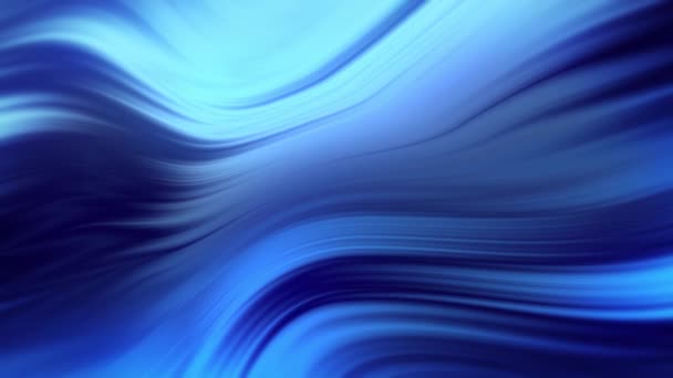 파란색 액체의 패턴은 바다없는 애니메이션입니다 추상적으로 움직이는 파란색 물결의 그래픽 — 비디오