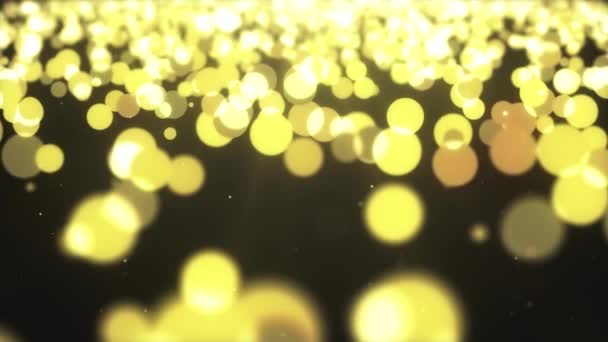 Abstraktní Zářící Částice Zlatého Prachu Nekonečné Animace Glitter Luxusní Prémie — Stock video