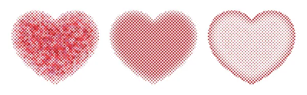 Большое Сердце Наполнено Маленькими Красными Горошек Приглашения Флаеры Плакаты Брошюры — стоковый вектор