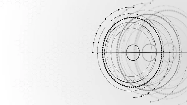 Сірий Технічний Фон Геометричною Структурою Hud Чистий Мінімальний Дизайн Простими — стокове фото