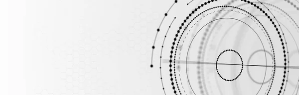 Сірий Технологічний Банер Геометричною Структурою Hud Чистий Мінімальний Дизайн Простими — стокове фото
