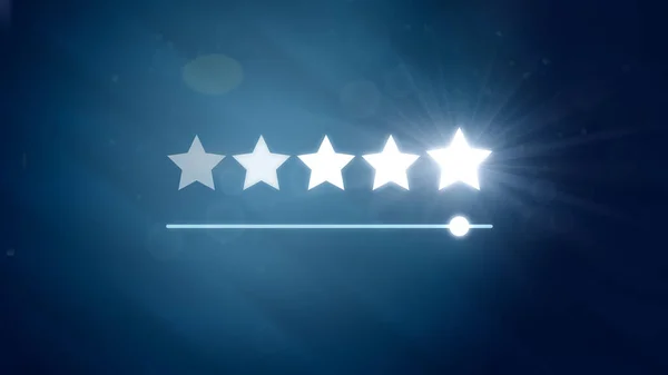 Five Star Rate Customer Feedback Rate Symbol Illustration Score Rating — Stock Photo, Image
