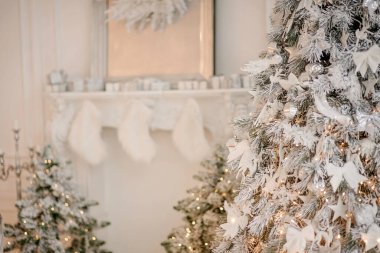 Noel ağacı toplarla süslenmiş  