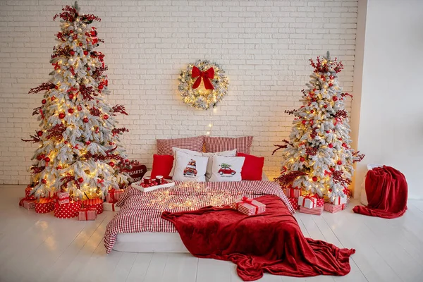 Karácsonyi Dekoráció Szobában — Stock Fotó