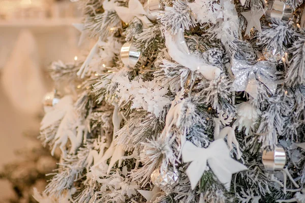 Christmas Tree Festively Decorated Balls — Stock Photo, Image