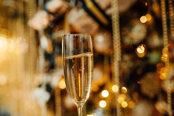 Bicchiere Champagne Vicino — Foto Stock
