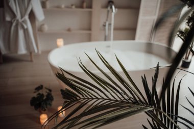 İskandinav tarzı tuvaletin içi.