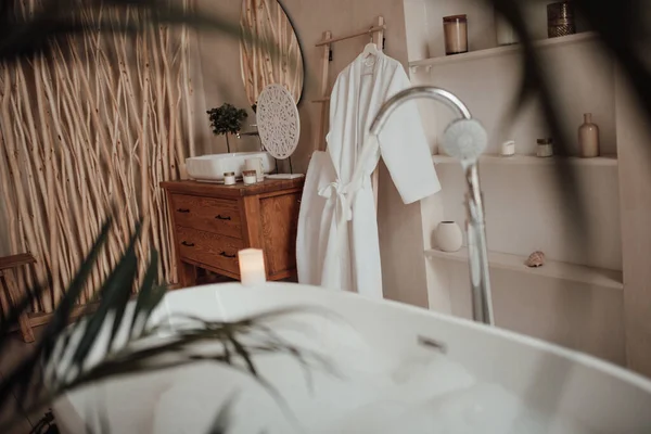 Innenraum Des Badezimmers Skandinavischen Stil — Stockfoto