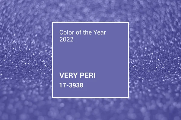Bardzo Peri Kolor Roku 2022 Modny Pomysł Światła Fioletowym Tle — Zdjęcie stockowe