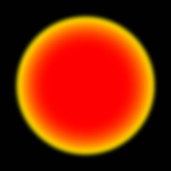 Лампа проектора заходу сонця з помаранчевим і жовтим світлом на чорному тлі. Світловий розмитий градієнт круглого накладання — стокове фото