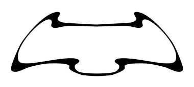 Art Nouveau çerçevesi. Vektör çizimi.