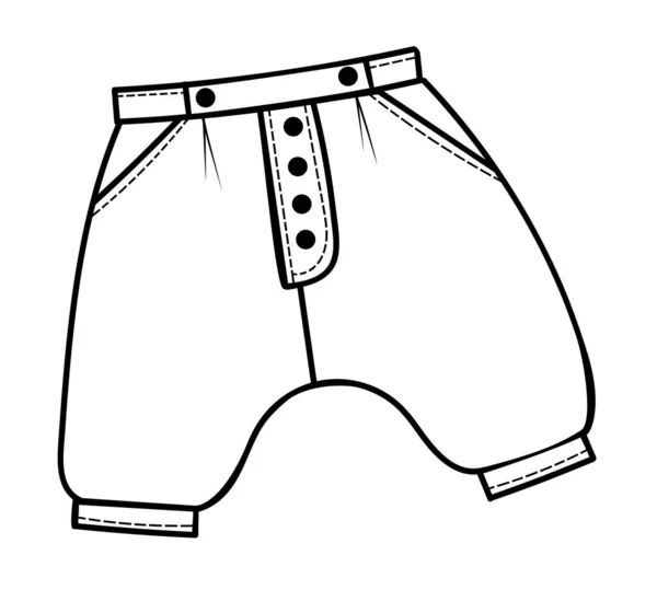 Drawing Children Trousers Vector Illustrations Easy Edit — Stock Photo, Image