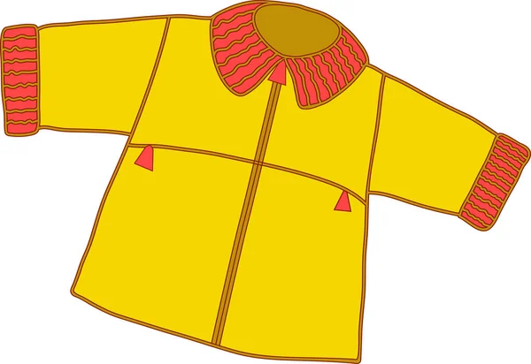 Casaco Amarelo Para Crianças Desenho Vetorial — Fotografia de Stock