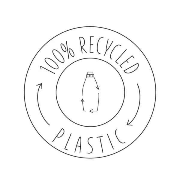 Recykling butelki czyszczącej i ikony recyklingu odpadów koncepcji sortowania odpadów. Edytowalny udar. Ilustracja wektora na białym tle do druku logo opakowania. EPS10 — Wektor stockowy