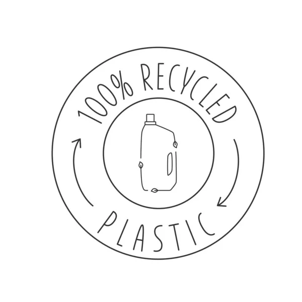 Ricicli la bottiglia di pulizia e il concetto dell'icona di riciclaggio della spazzatura di selezione dei rifiuti. Ictus modificabile. Illustrazione stock vettoriale isolata su sfondo bianco per la stampa del logo dell'imballaggio. EPS10 — Vettoriale Stock