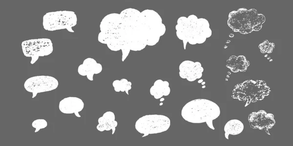 Speech Bubble Hand Draw Doodle Set Vector Stock Illustration Isolated — 스톡 벡터