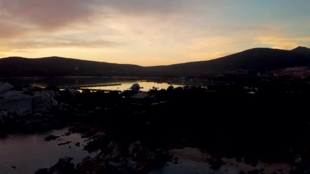 Uma Vista Drone Uma Bela Localização Sardenha — Vídeo de Stock