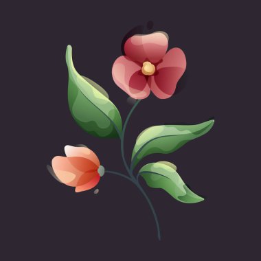 Çiçekli ve yapraklı suluboya resim. Şakayık, papatya ve tomurcuk gibi otlar. Düğün davetiyeleri, klasik düzenlemeler ve klasik dekorasyon için mükemmel..