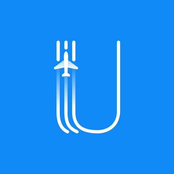 Letter Logo Bestaat Uit Drie Parallelle Lijnen Met Een Vlakke — Stockvector