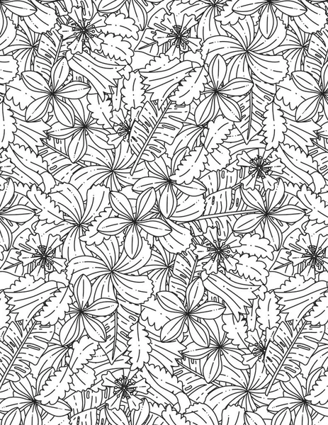 Malvorlage Für Erwachsene Mit Abstraktem Doodle Hintergrund Floral Mandala Pattern — Stockfoto