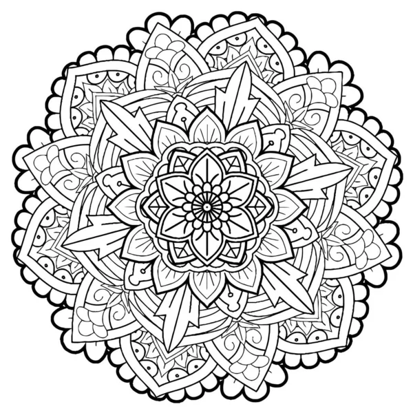 Circular Pattern Form Mandala Henna Mehndi Tattoo Decoration Decorative Ornament — Stock Photo, Image