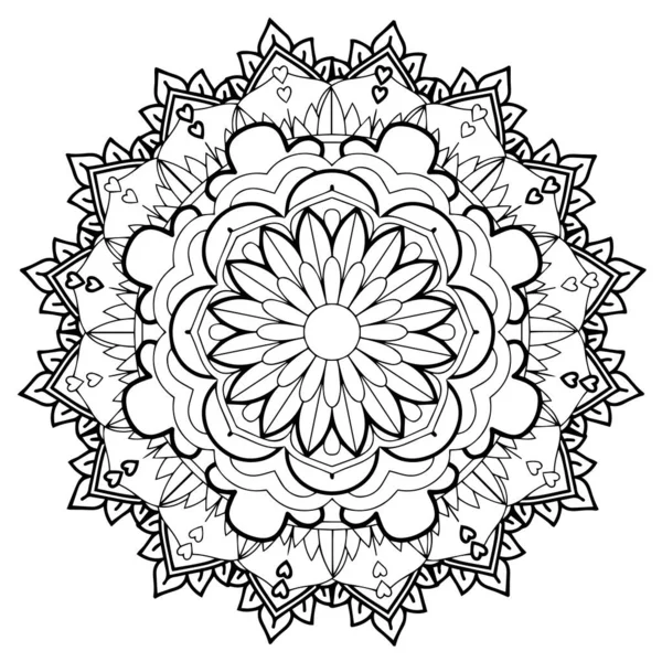 Circular Pattern Form Mandala Henna Mehndi Tattoo Decoration Decorative Ornament — Stock Photo, Image