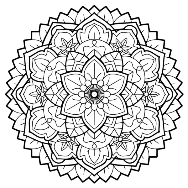 Modello Circolare Forma Mandala Henna Mehndi Tatuaggio Decorazione Ornamento Decorativo — Foto Stock