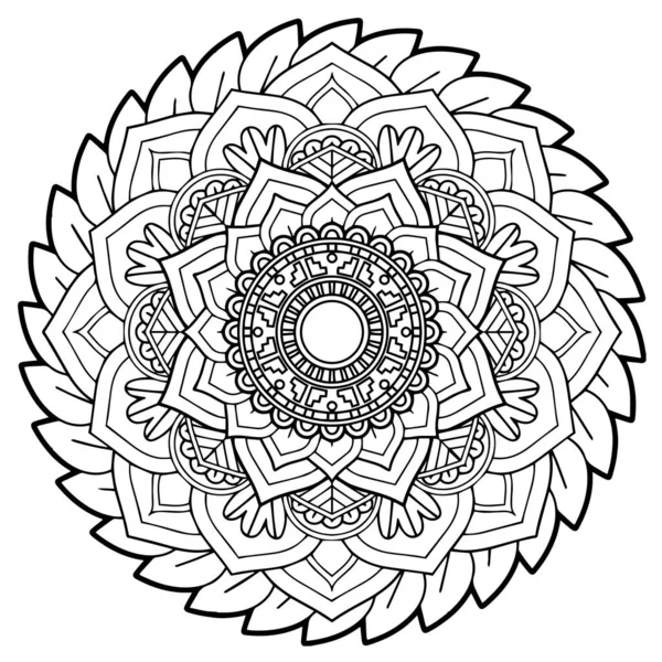 Patrón Circular Forma Mandala Para Henna Mehndi Tatuaje Decoración Adorno — Foto de Stock