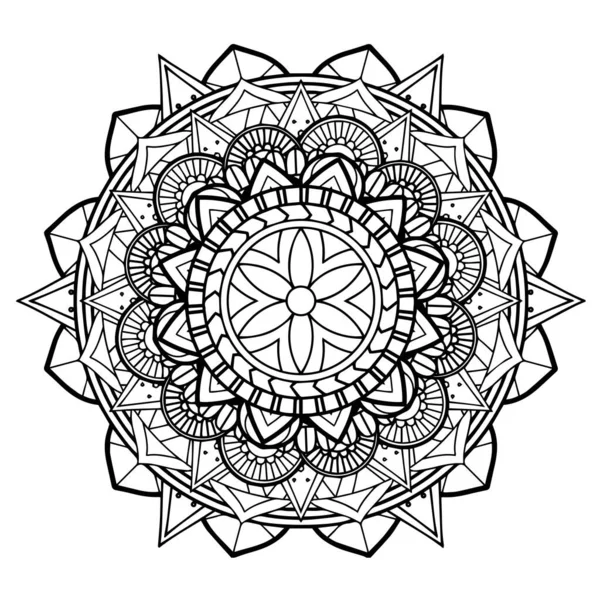 Padrão Circular Forma Mandala Para Henna Mehndi Tatuagem Decoração Ornamento — Fotografia de Stock