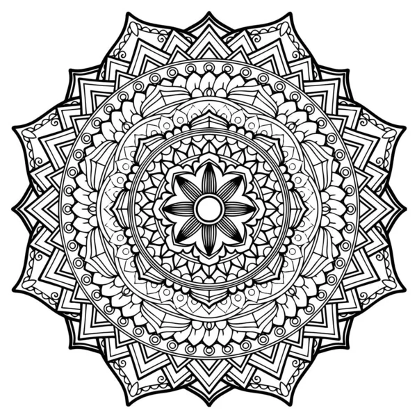 Circular Pattern Form Mandala Henna Mehndi Tattoo Decoration Decorative Ornament — Stock Photo, Image