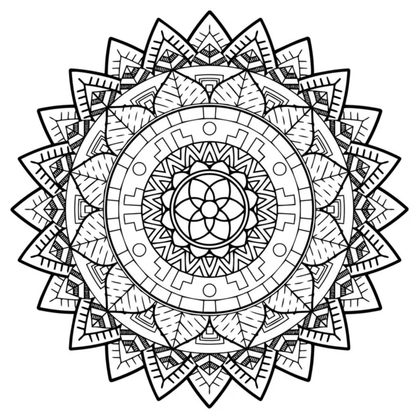 Patrón Circular Forma Mandala Para Henna Mehndi Tatuaje Decoración Adorno — Foto de Stock