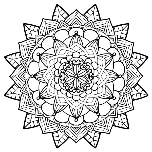 Padrão Circular Forma Mandala Para Henna Mehndi Tatuagem Decoração Ornamento — Fotografia de Stock