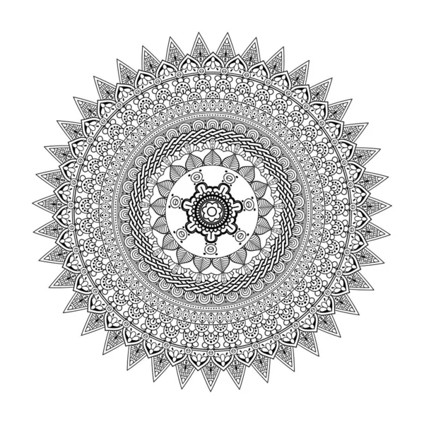 Kreisförmiges Muster Form Von Mandala Für Henna Mehndi Tätowierung Dekoration — Stockfoto