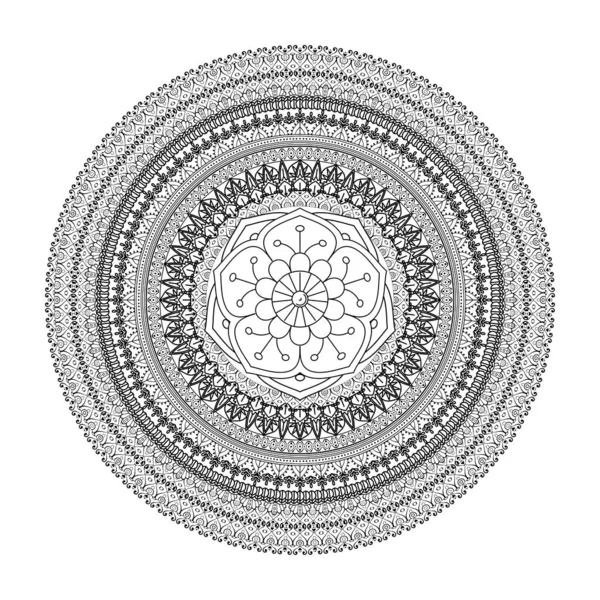 Patrón Circular Forma Mandala Para Henna Mehndi Tatuaje Decoración Adorno — Foto de Stock