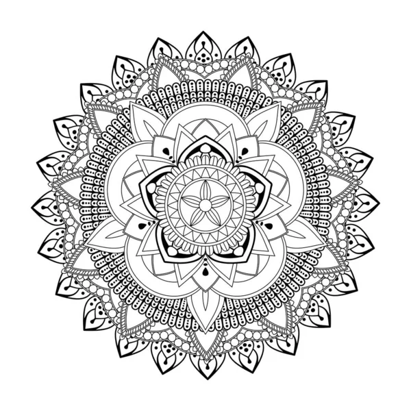 Kruhový Vzor Formě Mandaly Pro Hennu Mehndi Tetování Dekorace Dekorativní — Stock fotografie