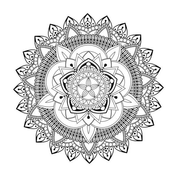 Modello Circolare Forma Mandala Henna Mehndi Tatuaggio Decorazione Ornamento Decorativo — Foto Stock