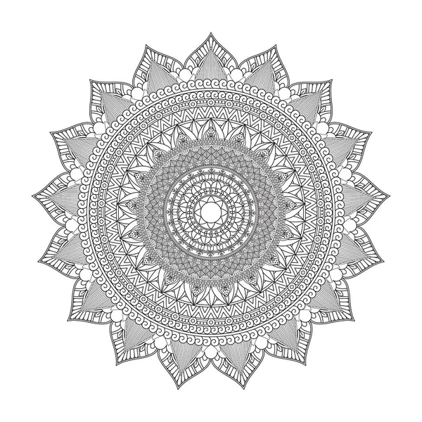 Circulair Patroon Vorm Van Mandala Voor Henna Mehndi Tatoeage Decoratie — Stockfoto