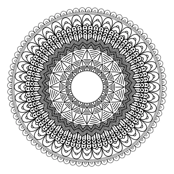 Modèle Circulaire Forme Mandala Pour Henné Mehndi Tatouage Décoration Ornement — Photo