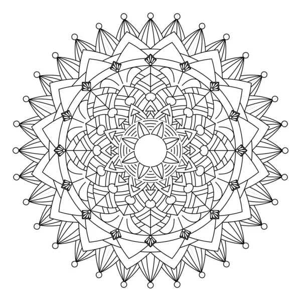 Padrão Circular Forma Mandala Para Henna Mehndi Tatuagem Decoração Ornamento — Fotografia de Stock