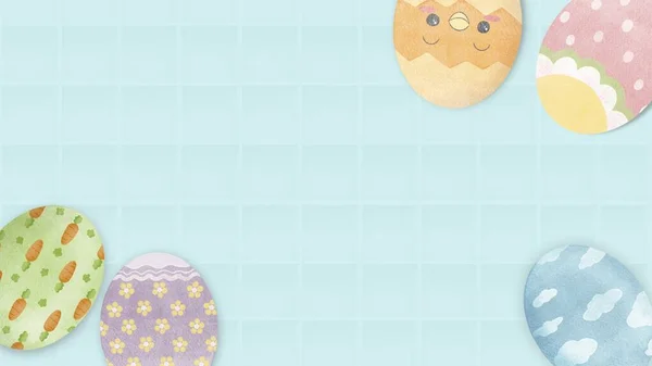 Eggs Pastel Background Banner Easter — Stock Photo, Image