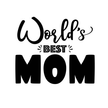 Anneler Günü tipografisi SVG Dünya 'nın en iyi annesi