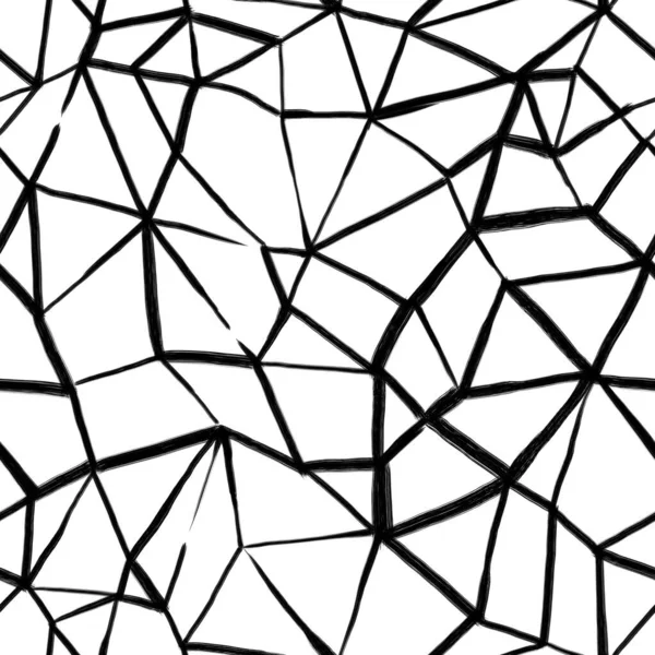 Seamless pattern black and white brush texture strokes geometry — Fotografia de Stock